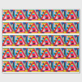 geometrische kleuren cadeaupapier (Vlak)