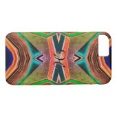 Geometrische Kleuren Monogram Case-Mate iPhone Case (Achterkant (Horizontaal))