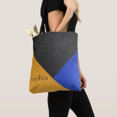 Geometrische kleurenblok, speciaal gepersonaliseer tote bag (Dichtbij)