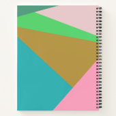 Geometrische kleurenblokdriehoek Gepersonaliseerde Notitieboek (Achterkant)