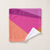 Geometrische kleurenblokken in Paarse magenta Bad Handdoek (Wasdoekje)