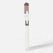 Geometrische kleurenblokrechthoeken - Bruin en bei Case-Mate iPhone Case (Achterkant / Links)