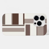 Geometrische kleurenblokrechthoeken - Bruin en bei Case-Mate iPhone Case (Achterkant (horizontaal))