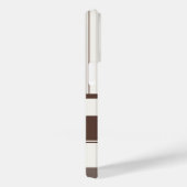 Geometrische kleurenblokrechthoeken - Bruin en bei Case-Mate iPhone Case (Achterkant / Rechts)