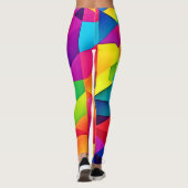 geometrische kleurencaleidoscoop leggings (Achterkant)