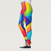 geometrische kleurencaleidoscoop leggings (Links)