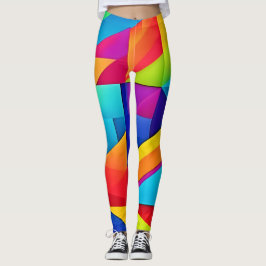 geometrische kleurencaleidoscoop leggings