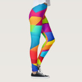 geometrische kleurencaleidoscoop leggings (Rechts)