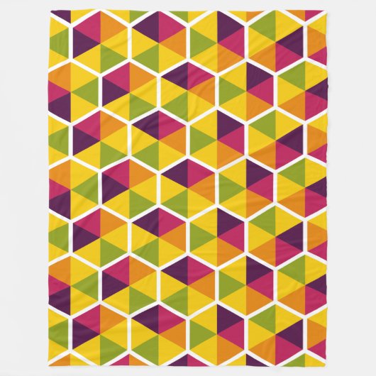 Geometrische kleurenhoningraat Patroon 01 Fleece Deken (Voorkant)