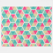 Geometrische kleurenhoningraat Patroon 02 Fleece Deken (Voorkant (Horizontaal))