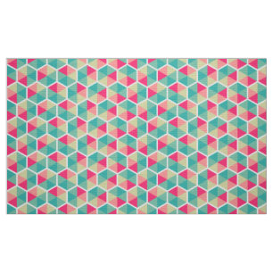 Geometrische kleurenhoningraat Patroon 02 Stof