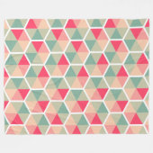 Geometrische kleurenhoningraat Patroon 04 Fleece Deken (Voorkant (Horizontaal))