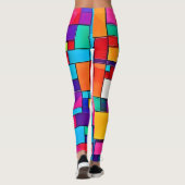 Geometrische kleurenillustratie leggings (Achterkant)