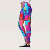 Geometrische kleurenillustratie leggings (Links)