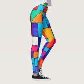 Geometrische kleurenillustratie leggings (Rechts)