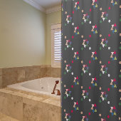 Geometrische kleurenpatroon grijs modern Shower Cu Douchegordijn