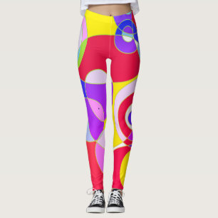 Geometrische kleurenpatroonkunst leggings