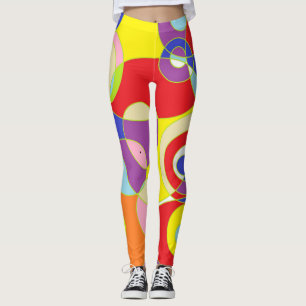 Geometrische kleurenpatroonkunst leggings