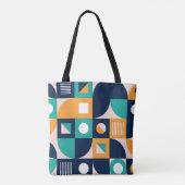 Geometrische kleurensamenstelling sjabloon met abs tote bag (Achterkant)