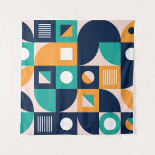 Geometrische kleurensamenstelling sjabloon met abs wandkleed