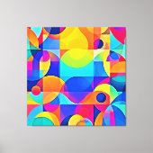 Geometrische Kleurensymfonie Canvas Afdruk (Voorkant)