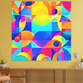 Geometrische Kleurensymfonie Canvas Afdruk (Insitu (Woonkamer))