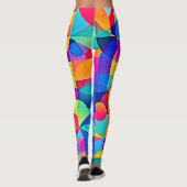Geometrische Kleurensymfonie Leggings (Achterkant)