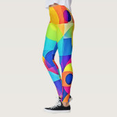 Geometrische Kleurensymfonie Leggings (Links)