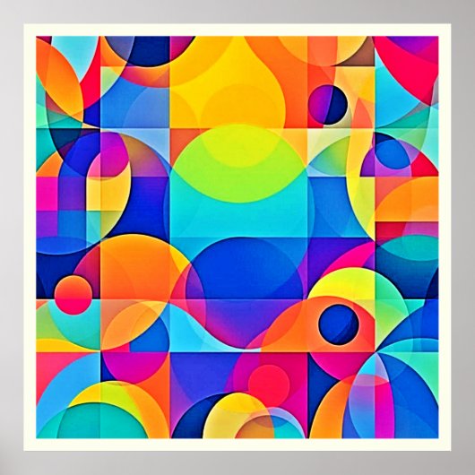 Geometrische Kleurensymfonie Poster (Voorkant)