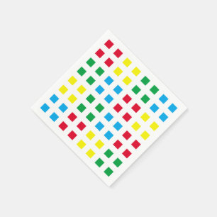 Geometrische kleurig patroon servet