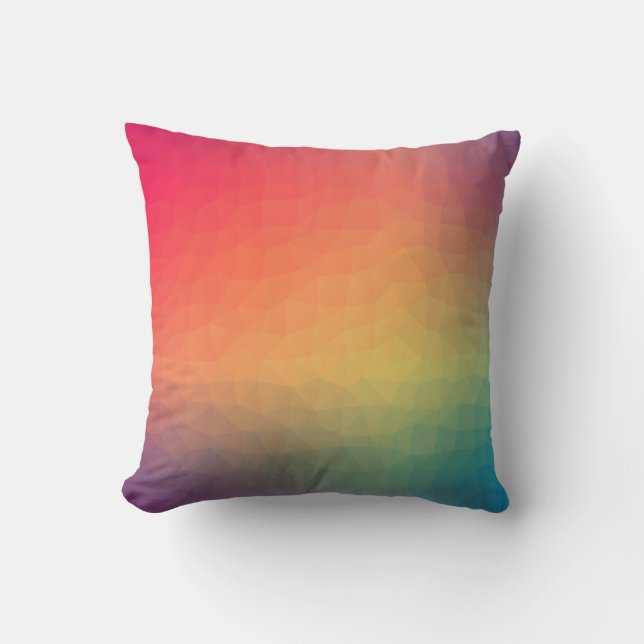 Geometrische kleurige regenbooggradiënt kussen (Voorkant)