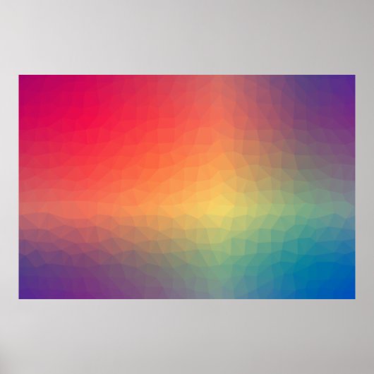 Geometrische kleurige regenbooggradiënt poster (Voorkant)