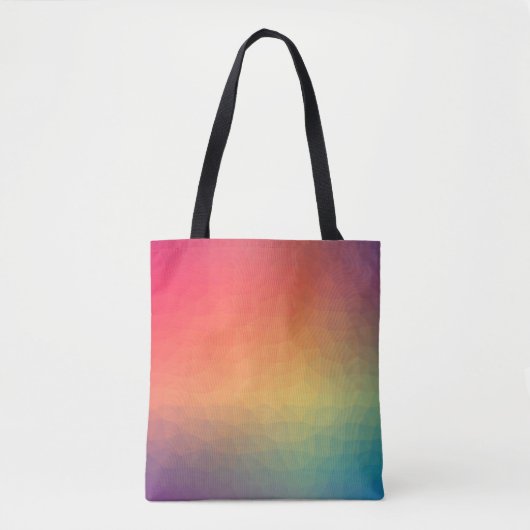Geometrische kleurige regenbooggradiënt tote bag (Voorkant)