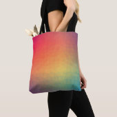 Geometrische kleurige regenbooggradiënt tote bag (Dichtbij)