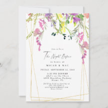 Geometrische kleurige wilde bloem de nacht ervoor