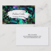 Geometrische, kleurrijke, Abstracte kunst 2 Visitekaartje (Voorkant / Achterkant)