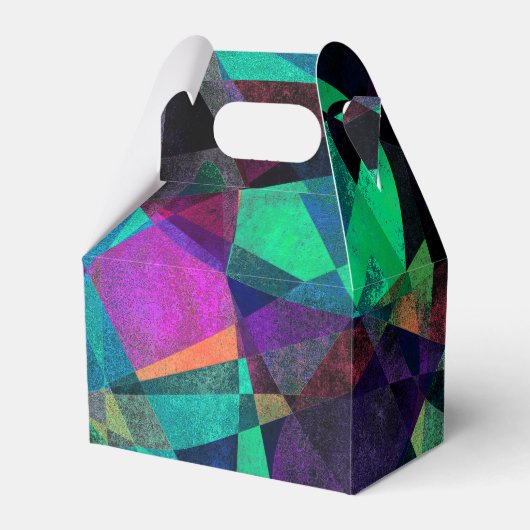 Geometrische, kleurrijke, Abstracte kunst Bedankdoosjes (Voorkant Zijde)