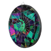 Geometrische, kleurrijke, Abstracte kunst Dartbord (Voorkant Rechts)