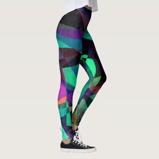 Geometrische, kleurrijke, Abstracte kunst Leggings (Rechts)