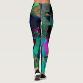 Geometrische, kleurrijke, Abstracte kunst Leggings (Achterkant)