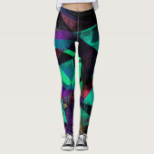 Geometrische, kleurrijke, Abstracte kunst Leggings (Voorkant)