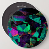 Geometrische, kleurrijke, Abstracte kunst Ronde Button 6,0 Cm (Voorkant /achterkant)