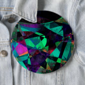 Geometrische, kleurrijke, Abstracte kunst Ronde Button 6,0 Cm (In situ)