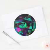 Geometrische, kleurrijke, Abstracte kunst Ronde Sticker (Envelop)