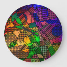 Geometrische Kleurrijke, Abstracte met Retro Patro