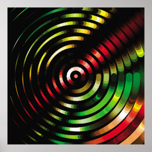 Geometrische kleurrijke achtergrond. Abstract half Poster