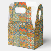 Geometrische kleurrijke Antiek Egyptische grafisch Bedankdoosjes (Geopend)