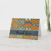 Geometrische kleurrijke Antiek Egyptische grafisch Bedankkaart (Voorkant)