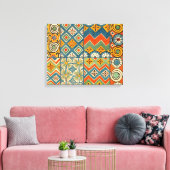 Geometrische kleurrijke Antiek Egyptische grafisch Canvas Afdruk (Insitu (Woonkamer))