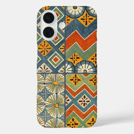 Geometrische kleurrijke Antiek Egyptische grafisch Case-Mate iPhone Case (Achterkant)